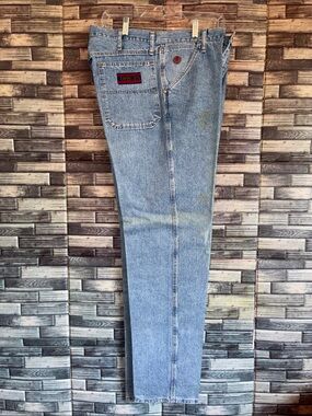 Wrangler 20X Pre Owned Starched Classic Light Blue Men's Work 34x34 Jeans